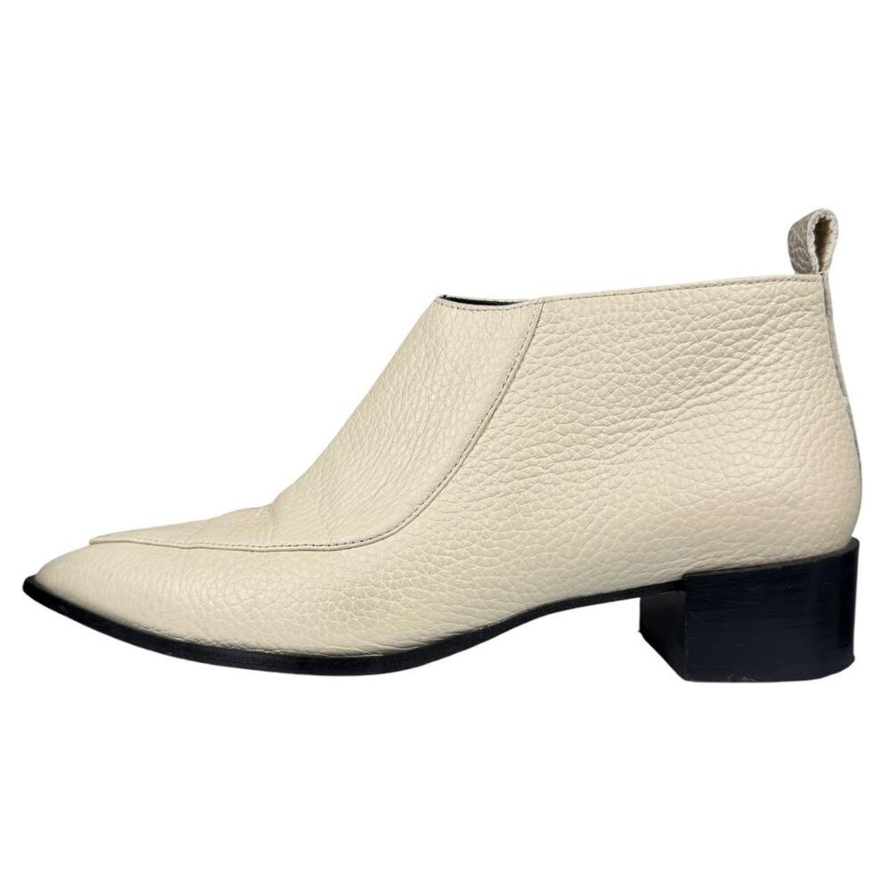 Everlane “The Boss Bootie” cream leather pointed toe ankle boots Italy size 7 - Picture 4 of 7